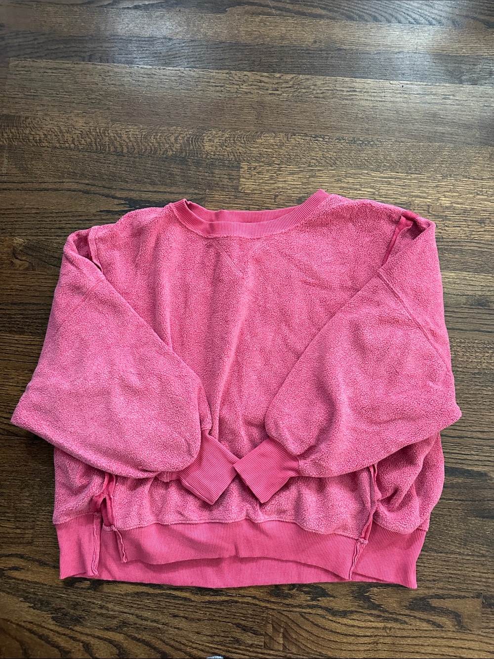 American Eagle Outfitters Coral Pink Terry Pullover